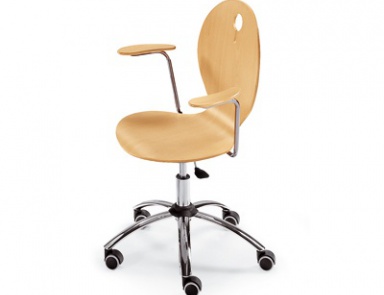 Стул на колесиках, Calligaris (стул с подлокотниками)