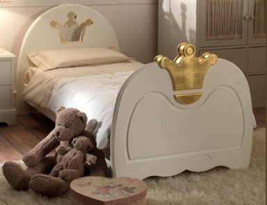 Кровать с изголовьем, De Baggis (детская кровать, прикроватная тумбочка, италия)