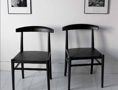 Стул с кожаным или плетеным сиденьем Zoe, Casamilano