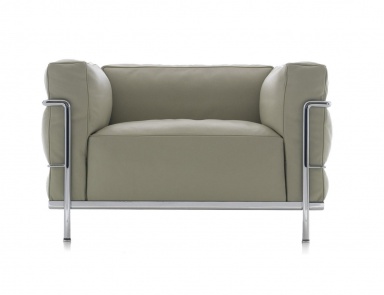 Кресло с хромированным каркасом LC3, Cassina