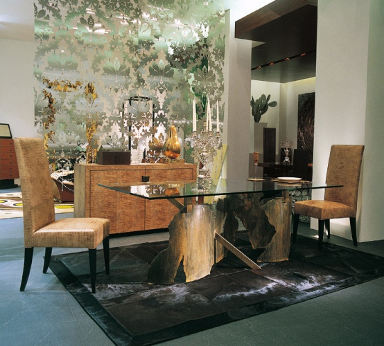 Обеденный стол со стеклянной столешницей Giorgio – Rugiano