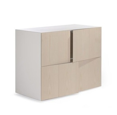 Модульная система хранения из дерева с ножками из хромированной стали AD Box Doors, Accademia
