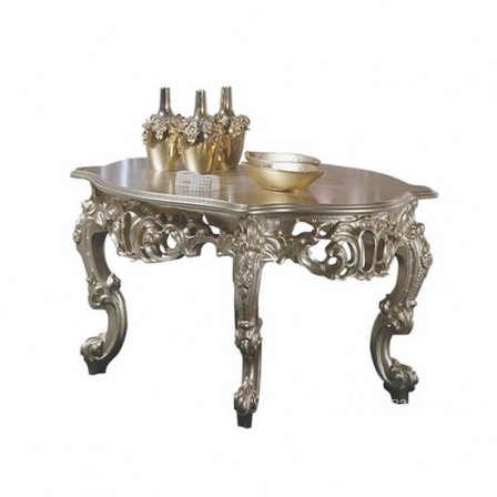 Журнальный столик с корпусом из массива древесины и отделкой под золото или серебро B02, Arcari