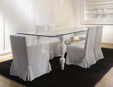 Обеденный стол со стеклянной столешницей, Castagna Cucine