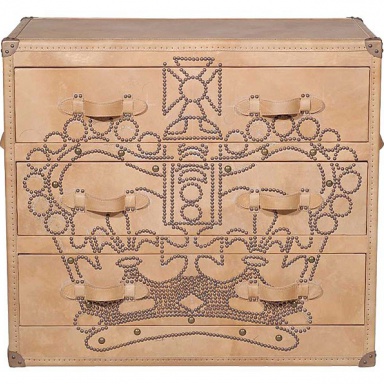 Комод Howard Crown Studded Parchment Chest of Drawers