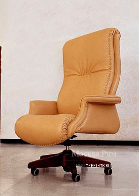 Кресло рабочее вращающееся обитое кожей G.7 130, Mascheroni