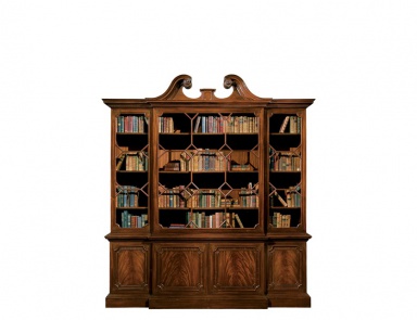 Шкаф книжный Chippendale Mahogany, Baker (стенка шкаф для кабинета, италия)