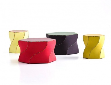 Пуф обитый кожей Twist, Moroso