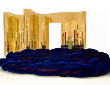 Диван бескаркасный обитый бархатом Boa, Edra (дизайнерске диваны и кресла)