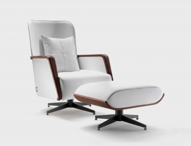 Кресло на вращающемся основание Chaise longue Ada, Besana