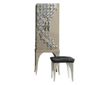 Барный шкаф с пуфом Homme Cabinet, Bizzotto