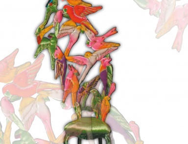 Стул Green parrots с высокой спинкой, Formitalia