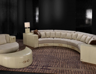 Гостиная (гарнитур для гостиной) Modern Sitting , Formitalia (полукруглый диван круглый)