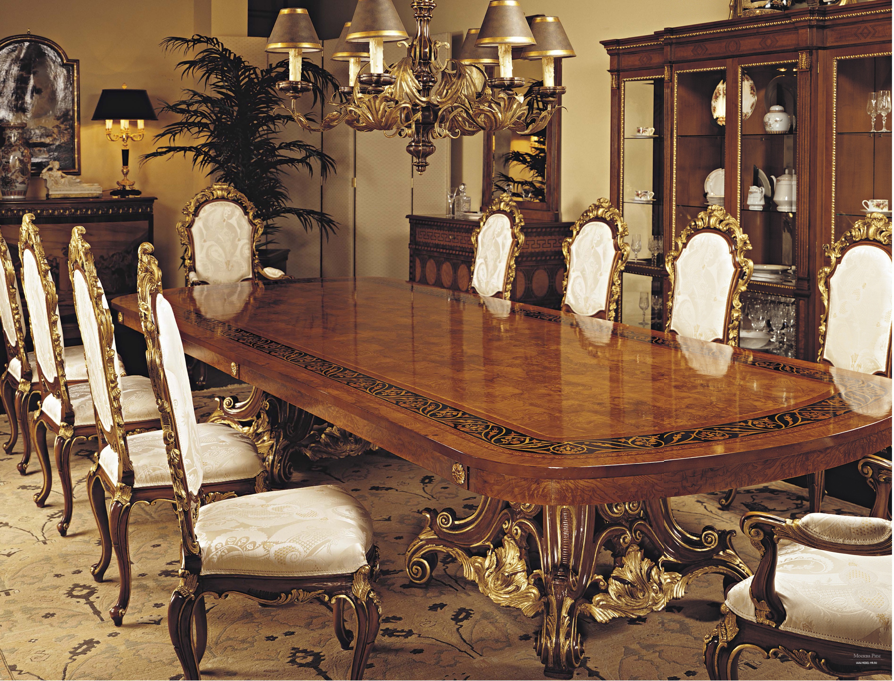 Три больших стола. Франческо Молон мебель. Стол обеденный большой Франческо Молон. Франческо Молон Имперский стиль. Столовая Франческо Молон.