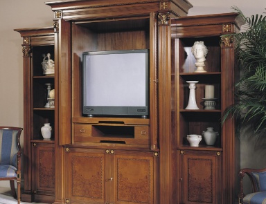 Шкаф из натурального дерева, Francesco Molon (стенка шкаф для кабинета, италия)