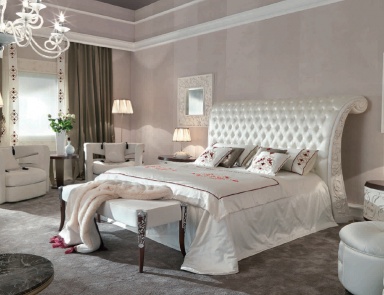 Кровать двуспальная на деревянном каркасе Saraya, Elledue