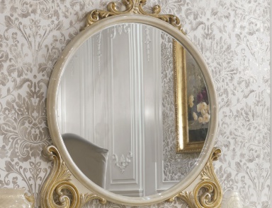 Зеркало в обрамлении из массива древесины Baroque, Turri (овальное зеркало)