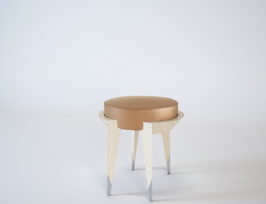 Пуф круглый из древесины Orion, Turri