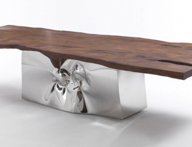 Стол с опорой из стали Riflessi millenari, Riva 1920
