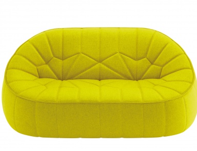 Двухместный диван в кожаной обивке OTTOMAN, Ligne Roset