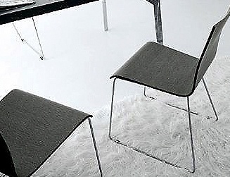 Стул на хромированных ножках-полозьях, Isi - Presotto