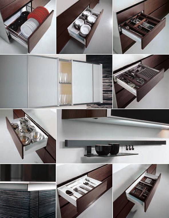 детали коллекции кухонь Contempora, компании Aster Cucine