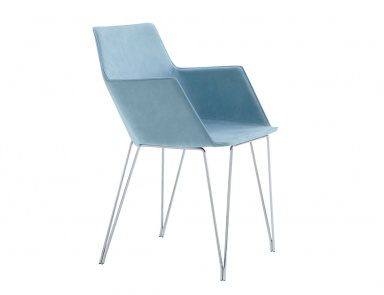Стул на металлических ножках ELSA, Ligne Roset  (стул с подлокотниками)