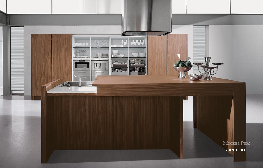 Кухня (гарнитур для кухни) Aster Cucine, Contempora, Noce Canaletto
