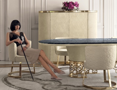 Стул с металлическим каркасом Cloe, Longhi  (стул с подлокотниками)