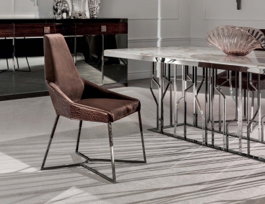 Стул с металлическим каркасом Miu, Longhi