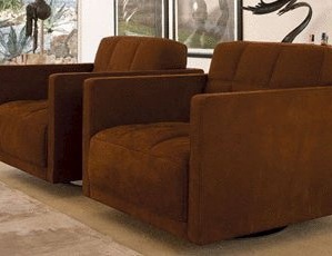 Мягкое кресло на круглом металлическом основании, Palas - Rivolta