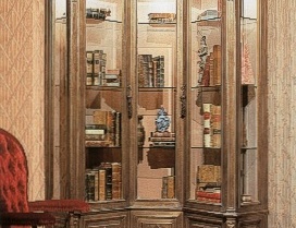 Угловой книжный шкаф с ломаным фасадом - Provasi