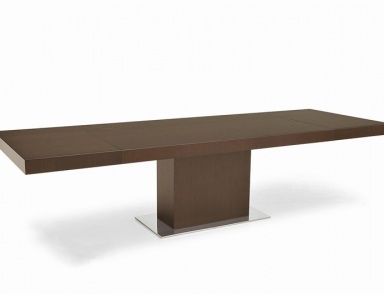 Стол обеденный раздвижной на основании из хромированной стали Park, Calligaris