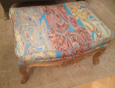 Пуф с текстильной обивкой Regency Bergere, Moissonnier