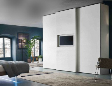 Шкаф-слайдер с устройством для ТВ в отделке из меламина Anta TV, Serenissima