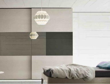 Шкаф-слайдер с LED - экраном в отделке из меламина Anta led, Serenissima
