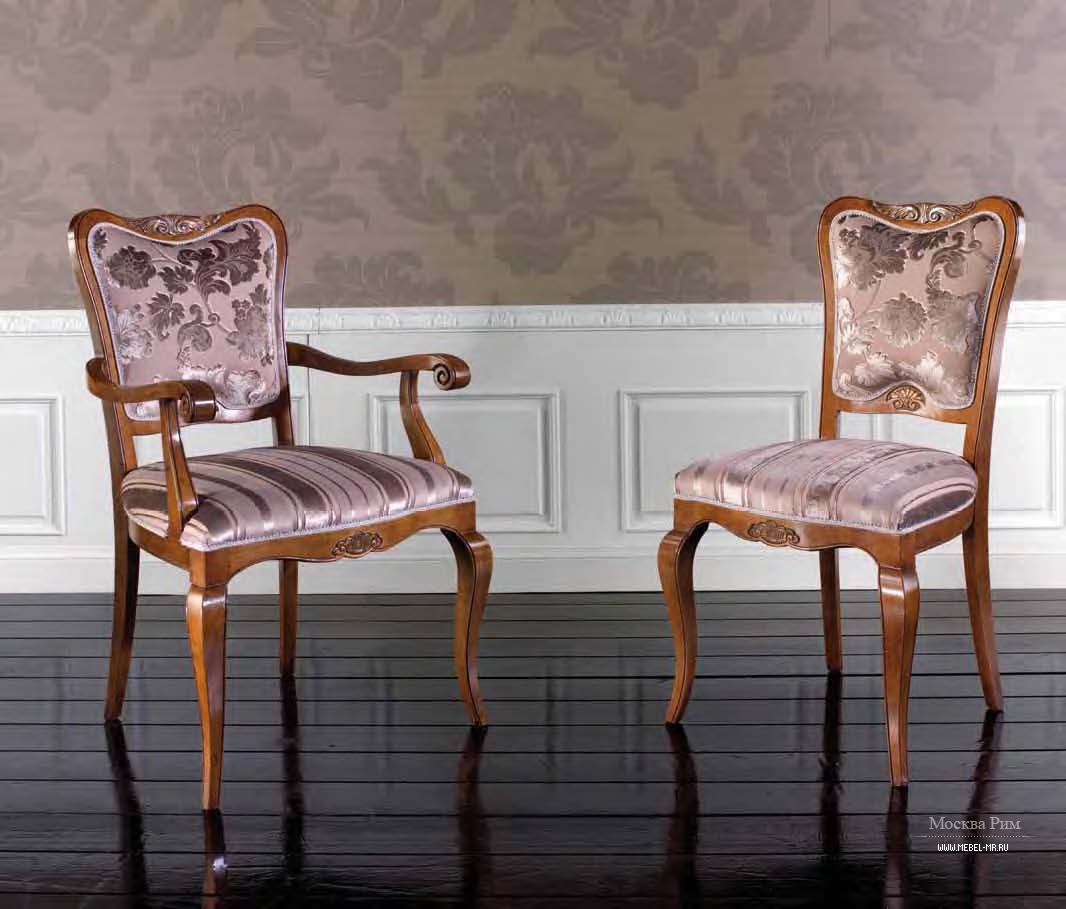 Стул в стиле барокко с резьбойй и плавными линиями Alexander, Arve Style - Мебель МР
