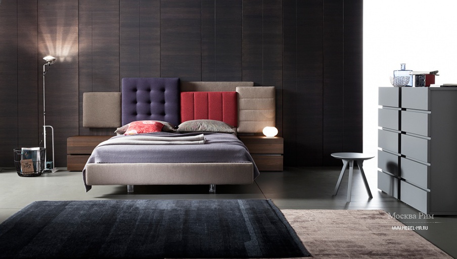 Креативная двуспальная кровать Patchwork,Rossetto Armobil
