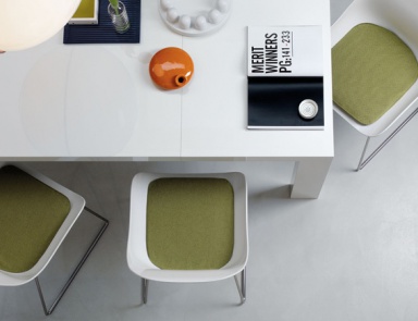 Стул на вращающемся основании / на ножках полозьях, BIBA - JESSE