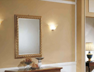 Зеркало прямоугольное с резьбой в позолоте Treccia, Arve Style