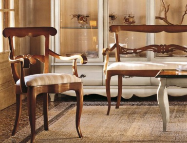 Стул с подлокотниками в обивке Fenice, Arve Style