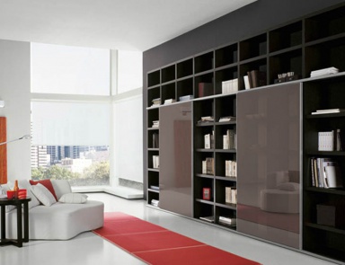 Книжный шкаф с распашными створками и открытыми полками Kubo Bookcase Collection, ACF International