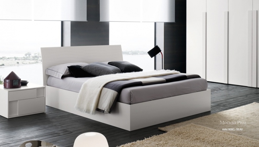 Двуспальная кровать Loop scavato , Rossetto Armobil