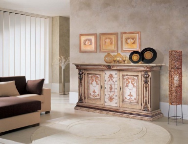 Буфет с состаренной отделкой с инкрустацией Orchidea, Arve Style (буфет)