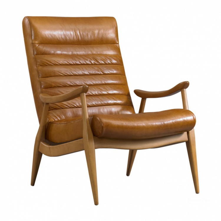 Кресло кожаное Hans, DwellStudio 