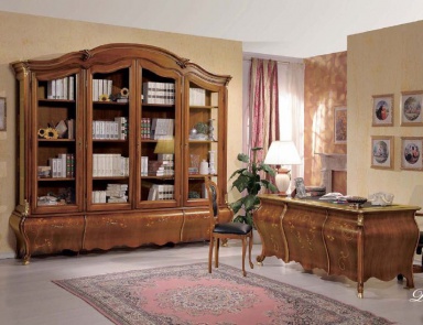 Гарнитур для кабинета с инкрустацией и резьбой в позолоте Paradise, Arve Style