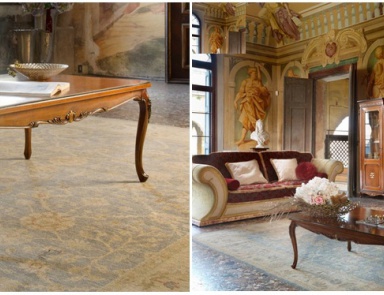 Гарнитур для гостиной с позолоченной резьбой Villa, Arve Style