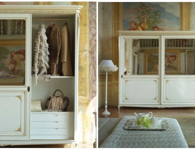 Шкаф с раздвижными дверцами в белом лаке Villa, Arve Style