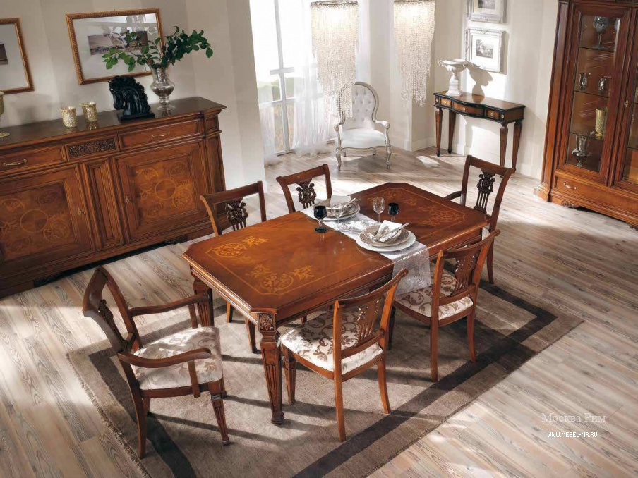 Гарнитур для столовой в отделке грецким орехом Vivre Lux, Arve Style