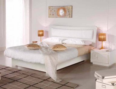 Кровать с мягким изголовьем в коже Prima Classe, Arve Style